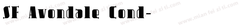 SF Avondale Cond字体转换